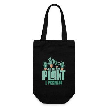 Just One More Plant I Promise Gardening Botanical - Geschenkbeutel für Flaschen - Schwarz - Vorne