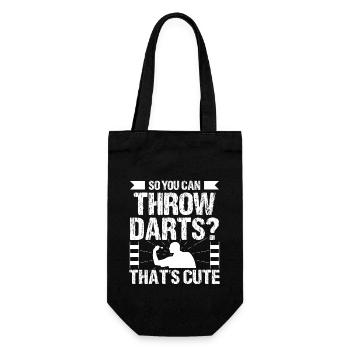 Dart Dartspieler Dartspiel Herren - Geschenkbeutel für Flaschen - Schwarz - Vorne