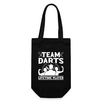 Dart Dartspieler Dartspiel Herren - Geschenkbeutel für Flaschen - Schwarz - Vorne
