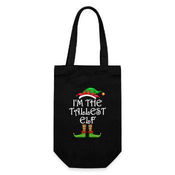 I'm The Tallest Elf Shirt Matching Family - Gift Bag for Bottles - black - Front