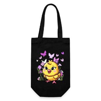 Chick Easter Child Kids - Gift Bag for Bottles - black - Front
