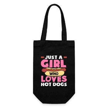 Une fille qui aime les hot-dogs - Sac à bouteille - noir - Devant