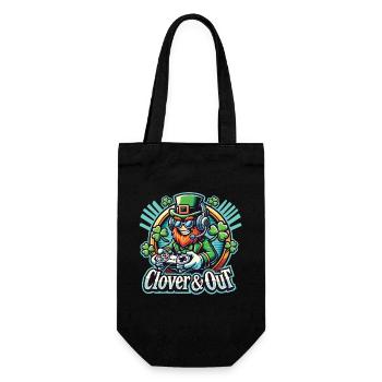 St. Patrick's Day Clover & Out Gaming - Gift Bag for Bottles - black - Front
