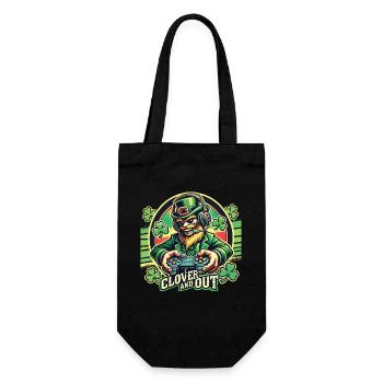clover and out Gamer St. Patrick's Day Fun - Gift Bag for Bottles - black - Front