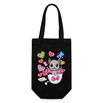 Bat Eggshell Birth Egg Children Child - Gift Bag for Bottles - black - Front