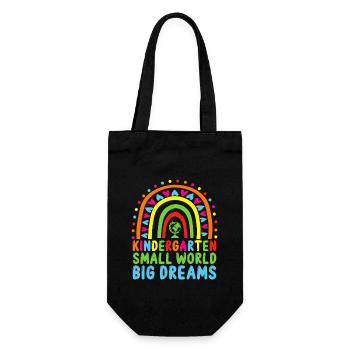Kindergarten Small World Big Dreams School Teacher - Gift Bag for Bottles - black - Front