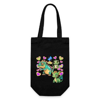 Dino Dinos Child Kids - Gift Bag for Bottles - black - Front