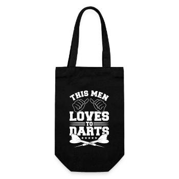 Dart Dartspieler Dartspiel Herren - Geschenkbeutel für Flaschen - Schwarz - Vorne