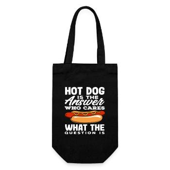 Hot Dog Lover Answer Is The Solution - Gift Bag for Bottles - black - Front