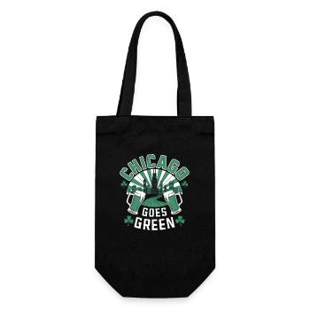 Chicago Goes Green - Gift Bag for Bottles - black - Front