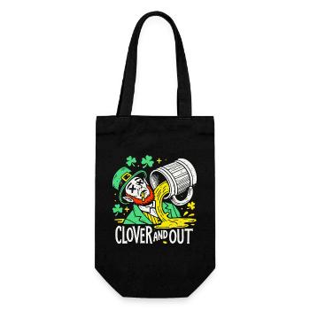 clover and out St. Patrick's Day fun - Gift Bag for Bottles - black - Front