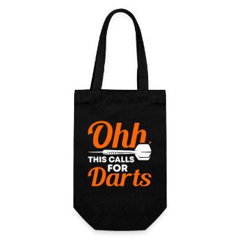Dart Dartspieler Dartspiel Herren - Geschenkbeutel für Flaschen - Schwarz - Vorne