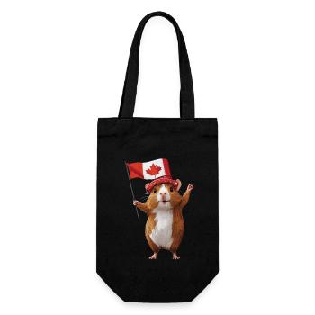 Meerschweinchen - Geschenkbeutel für Flaschen - Schwarz - Vorne
