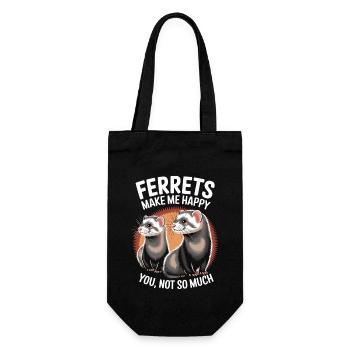 Chemise furet – parfaite pour les amateurs de furets - Sac à bouteille - noir - Devant