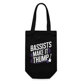 Bass, Guitarist, Musician, Gear, Funk, Rock, Jazz - Gift Bag for Bottles - black - Front