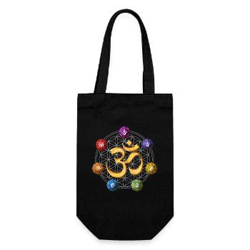 Yoga Chakra Symbols - Gift Bag for Bottles - black - Front