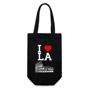 I Love LA Flag Heart Colosseum Los Angeles America - Gift Bag for Bottles - black - Front