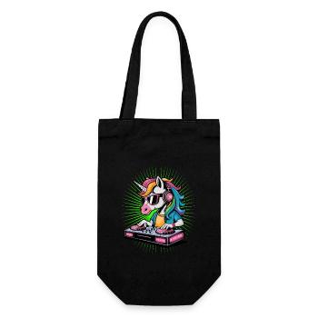 DJ Unicorn Music Rainbow Style Headphones - Gift Bag for Bottles - black - Front