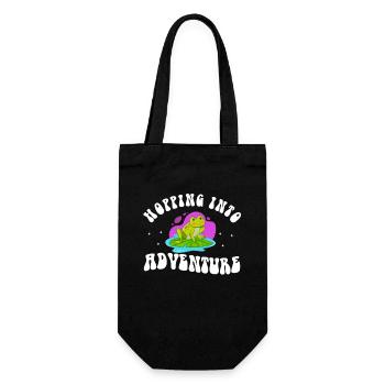 Saut dans l’aventure grenouilles nature joie - Sac à bouteille - noir - Devant