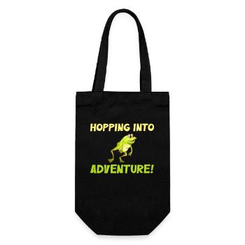Saut dans l’aventure grenouilles nature joie - Sac à bouteille - noir - Devant