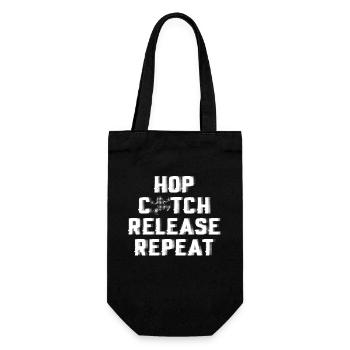 Hop Catch Release Repeat Frog Humor - Gift Bag for Bottles - black - Front