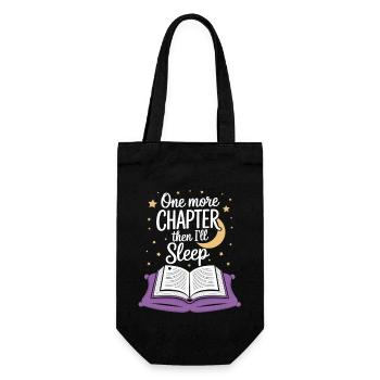 One More Chapter - Bücherwurm Shirt für Leseratten - Geschenkbeutel für Flaschen - Schwarz - Vorne