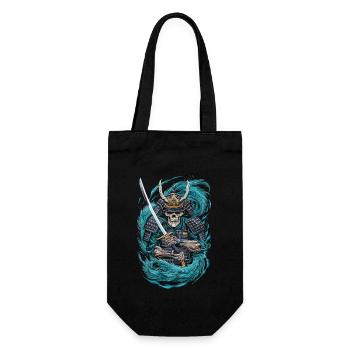 Ghostly Samurai Warrior - Gift Bag for Bottles - black - Front