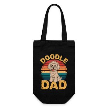 Doodle Dad – Labradoodle & Goldendoodle - Gift Bag for Bottles - black - Front