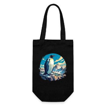 Penguins Penguin - Gift Bag for Bottles - black - Front
