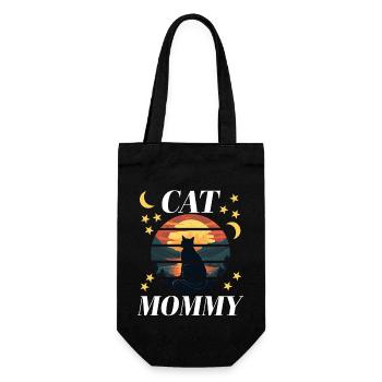 cat1 Zeichenfläche 1 Kopie - Geschenkbeutel für Flaschen - Schwarz - Vorne