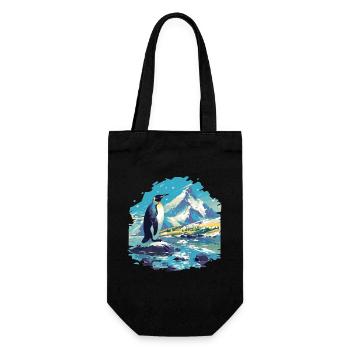 Penguins Penguin - Gift Bag for Bottles - black - Front