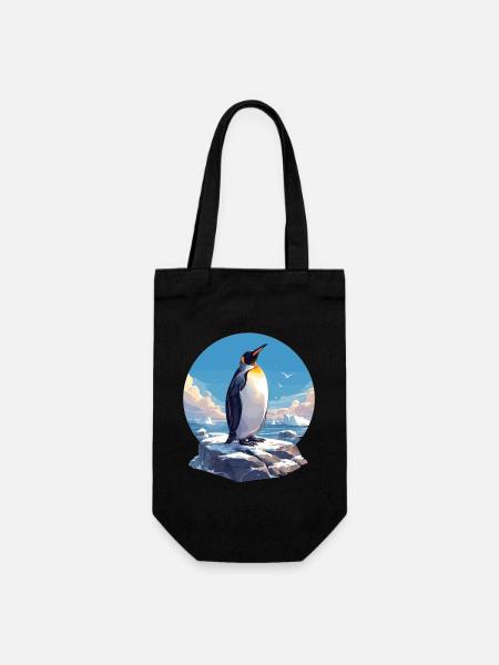 Pinguine Pinguin - Geschenkbeutel für Flaschen - Schwarz