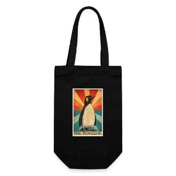 Pinguine Pinguin - Geschenkbeutel für Flaschen - Schwarz - Vorne