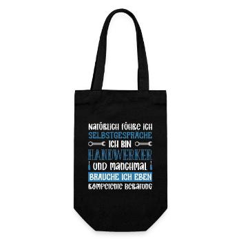 Of course I talk to myself, I'm a handyman - Gift Bag for Bottles - black - Front