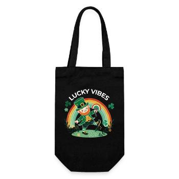 Des ondes porte-bonheur pour la Saint-Patrick - Sac à bouteille - noir - Devant