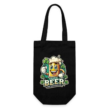 St. Patricks Day Lustiger Bier Humor - Geschenkbeutel für Flaschen - Schwarz - Vorne