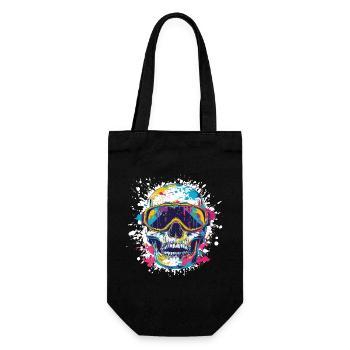 Skull Ski Ski Goggles - Gift Bag for Bottles - black - Front