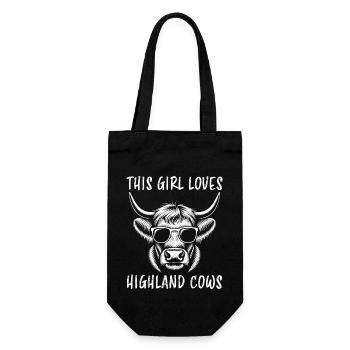 Highland Cow Highland Ecossais Highland Cattle Gift - Sac à bouteille - noir - Devant