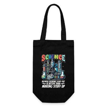 STEM Teacher Science Because Figuring Technology - Gift Bag for Bottles - black - Front