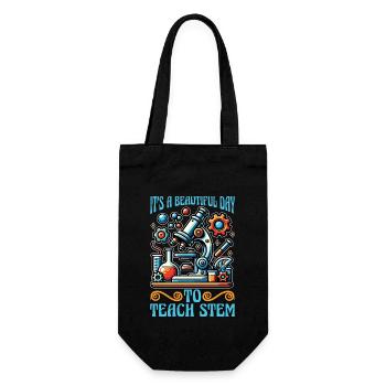 STEM Teacher It's A Beautiful Day Computer Science - Gift Bag for Bottles - black - Front
