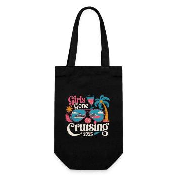 Girls Gone Cruising 2025 Sunglasses Palm Trees - Gift Bag for Bottles - black - Front