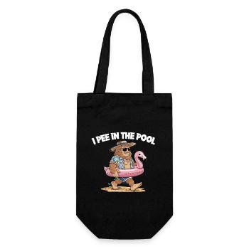 Pool Funny Bigfoot Summer - Gift Bag for Bottles - black - Front