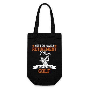 My retirement plan is to play golf - Gift Bag for Bottles - black - Front