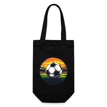 Fußball-Stadion-Design - Sonnenuntergang Sportler - Geschenkbeutel für Flaschen - Schwarz - Vorne