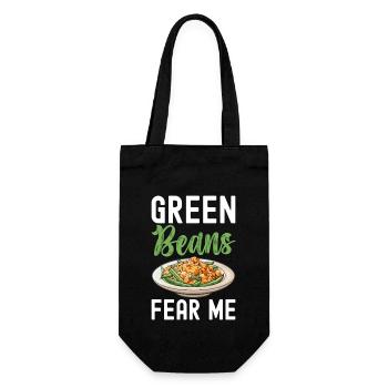 Grüne Bohnen Auflauf - Geschenkbeutel für Flaschen - Schwarz - Vorne