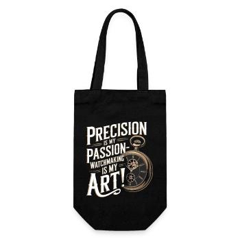 La précision est ma passion, l’horlogerie est mon art ! - Sac à bouteille - noir - Devant