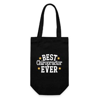 Best Chiropractor Ever With - Gift Bag for Bottles - black - Front