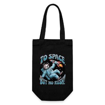 Cozy space trip with sloth astronaut - Gift Bag for Bottles - black - Front