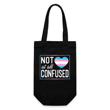 Transgender Trans LGBT Pride - Geschenkbeutel für Flaschen - Schwarz - Vorne