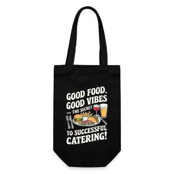 Good food – the secret to successful - Gift Bag for Bottles - black - Front